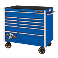 RX Series Rolling Tool Cabinet, 11 Drawers, 41-1/2" W x 25-1/2" D x 40-1/2" H, Blue Equipex