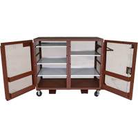 Armoire mobile en treillis, Acier, 49 pi³, Rouge Equipex