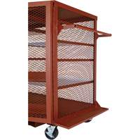 Armoire mobile en treillis, Acier, 37 pi³, Rouge Equipex