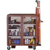 Armoire mobile en treillis, Acier, 37 pi³, Rouge Equipex