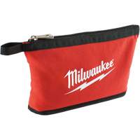 Zipper Pouch, Canvas, 1 Pockets, Black/Red Equipex