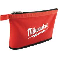 Coloured Zippered Pouches - Set of 3, Canvas, 3 Pockets, Black/Red Equipex