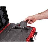 Packout Tool Case with Customizable Insert, 20-7/10" x 15-1/5" x 6-1/5", Black/Red Equipex