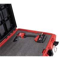 Packout Tool Case with Customizable Insert, 20-7/10" x 15-1/5" x 6-1/5", Black/Red Equipex