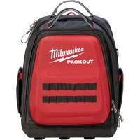 Packout Backpack, 15-3/4" L x 11-4/5" W, Black/Red, Ballistic Equipex