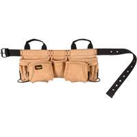 Ceinture &agrave; outils pour menuisier, Cuir, Havane Equipex