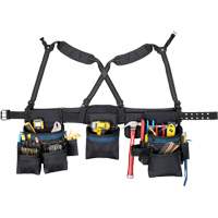 Ceinture &agrave; outils pour menuisier, Polyester, Noir Equipex