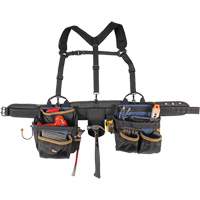 Ceinture &agrave; outils de luxe, Polyester, Noir Equipex
