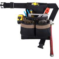 Petite ceinture &agrave; outils de luxe, Polyester, Noir Equipex