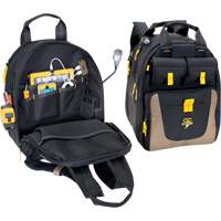 E-Charge Back Pack, 15" L x 10-1/2" W, Black, Polyester Equipex