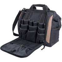 Porte-outils &agrave; compartiments multiples, Polyester, 33 pochettes, Noir Equipex