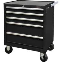 Chariot &agrave; outils industriel, 5 tiroirs, 27" la x 18-3/4" p x 31-1/2" h, Noir Equipex
