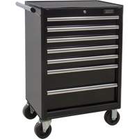 Industrial Tool Cart, 7 Drawers, 27" W x 18-3/4" D x 39" H, Black Equipex