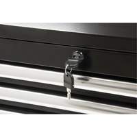 Coffre &agrave; outils industriel, 26" la, 4 tiroirs, Noir Equipex