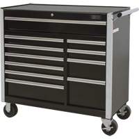 Industrial Tool Cart, 11 Drawers, 41" W x 18-3/4" D x 39-1/3" H, Black Equipex