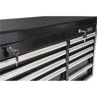 Industrial Tool Chest, 41" W, 10 Drawers, Black Equipex