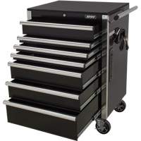 Heavy-Duty Tool Cart, 7 Drawers, 28" W x 22" D x 42-3/8" H, Black Equipex