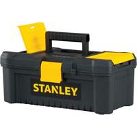 Essential&reg; Tool Box with Tray, 12-1/2" W x 7-3/8" D x 5-1/8" H, Black/Yellow Equipex