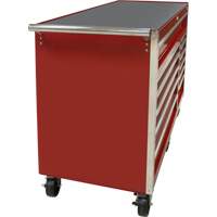 Industrial Tool Cart, 12 Drawers, 56" W x 24-1/2" D x 38-1/8" H, Red Equipex