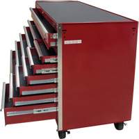 Industrial Tool Cart, 12 Drawers, 56" W x 24-1/2" D x 38-1/8" H, Red Equipex