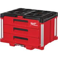 Packout 3-Drawer Tool Box, 16-1/3" x 14-1/3" x 22-1/5", Black/Red Equipex