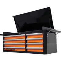 Coffre sup&eacute;rieur, 42" la, 8 tiroirs, Noir/Orange Equipex