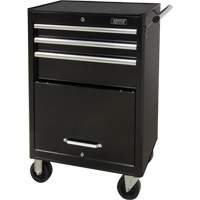 Industrial Tool Cart, 3 Drawers, 29-4/5" W x 21-1/5" D x 38-4/5" H, Black Equipex
