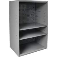 Abrasive Storage Cabinet with Pegboard, Steel, 19-7/8" x 14-1/4" x 32-3/4", Grey Equipex