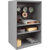 Abrasive Storage Cabinet with Pegboard, Steel, 19-7/8" x 14-1/4" x 32-3/4", Grey Equipex