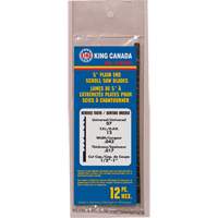 12-Piece Reverse Tooth Scroll Saw Blades, Scroll cutting, 0.043" W x 5" L, 12 TPI Equipex