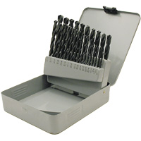 JET-KUT&reg; Black Oxide Drill Bit Set, 29 Pieces, High Speed Steel Equipex