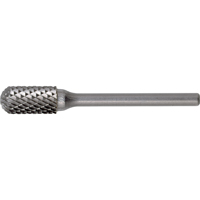 Fraises au carbure solide - Forme cylindrique avec embout sph&eacute;rique, , 1/8" dia., 9/16" profondeur de la coupe Equipex