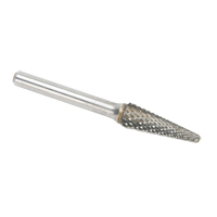 Fraises au carbure solide - Forme conique, extr&eacute;mit&eacute; rayon de 14°, 1/4" Tige Equipex