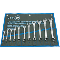 Raised Panel Combination Wrench Set, Combination, 11 Pieces, Metric Equipex