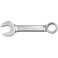 Fully Polished Stubby Combination Wrench, 12 Point, 3/8", Chrome Finish Equipex