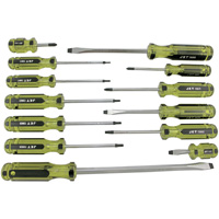 JHMSS-13 Jumbo Handle Mechanic's Screwdriver Set, 13 Pcs., Magnetic Equipex
