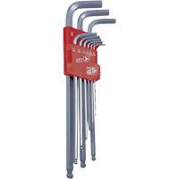 JBHK-9XL Extra Long Ball Nose Hex Key Set, 9 Pcs., Imperial Equipex