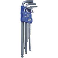 JBHK-9XLM Extra Long Ball Nose Hex Key Set, 9 Pcs., Metric Equipex