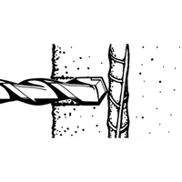 Rotary Rebar Cutters, 3/8", SDS-Plus Shank, Carbide Equipex