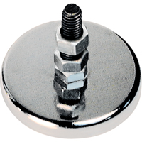 Low Profile Cup Magnets, 3-3/16" Dia., 48 lbs. Pull Equipex