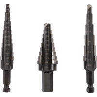 Unibit&reg; Step Drill Set, 3 Pieces, High Speed Steel Equipex
