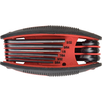 Folding Hex Key Set, 9 Pcs., Imperial Equipex