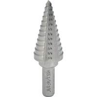 Progressive Step Drill, 1/4" - 3/8" , 1/8" Increments, High Speed Steel Equipex