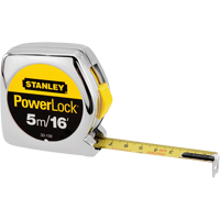 PowerLock&reg; Measuring Tape, 1"/16ths of an Inch x 16', 16th Milimeters Graduations Equipex