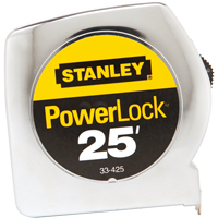 PowerLock&reg; Measuring Tape, 1" x 25', 16ths of an Inch Graduations Equipex