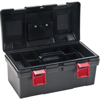 Heavy-Duty Tool Box, 17-1/2" W x 9-1/2" D x 8" H, Black Equipex