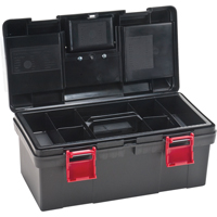 Coffres &agrave; outils en plastique, 17-1/2" la x 9-1/2" p x 8" h, Noir Equipex