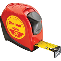 Ruban &agrave; mesurer pour ing&eacute;nieur, 1" x 25', Marques de goujon 1/16" Equipex