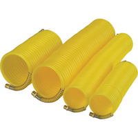 Nylon Coil Air Hose With Fittings, Air, 1/4" ID x 25' L, Nylon, 200 PSI at 23°C Equipex