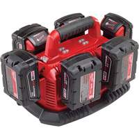 M18 Six Pack Sequential Charger, 18 V, Lithium-Ion Equipex